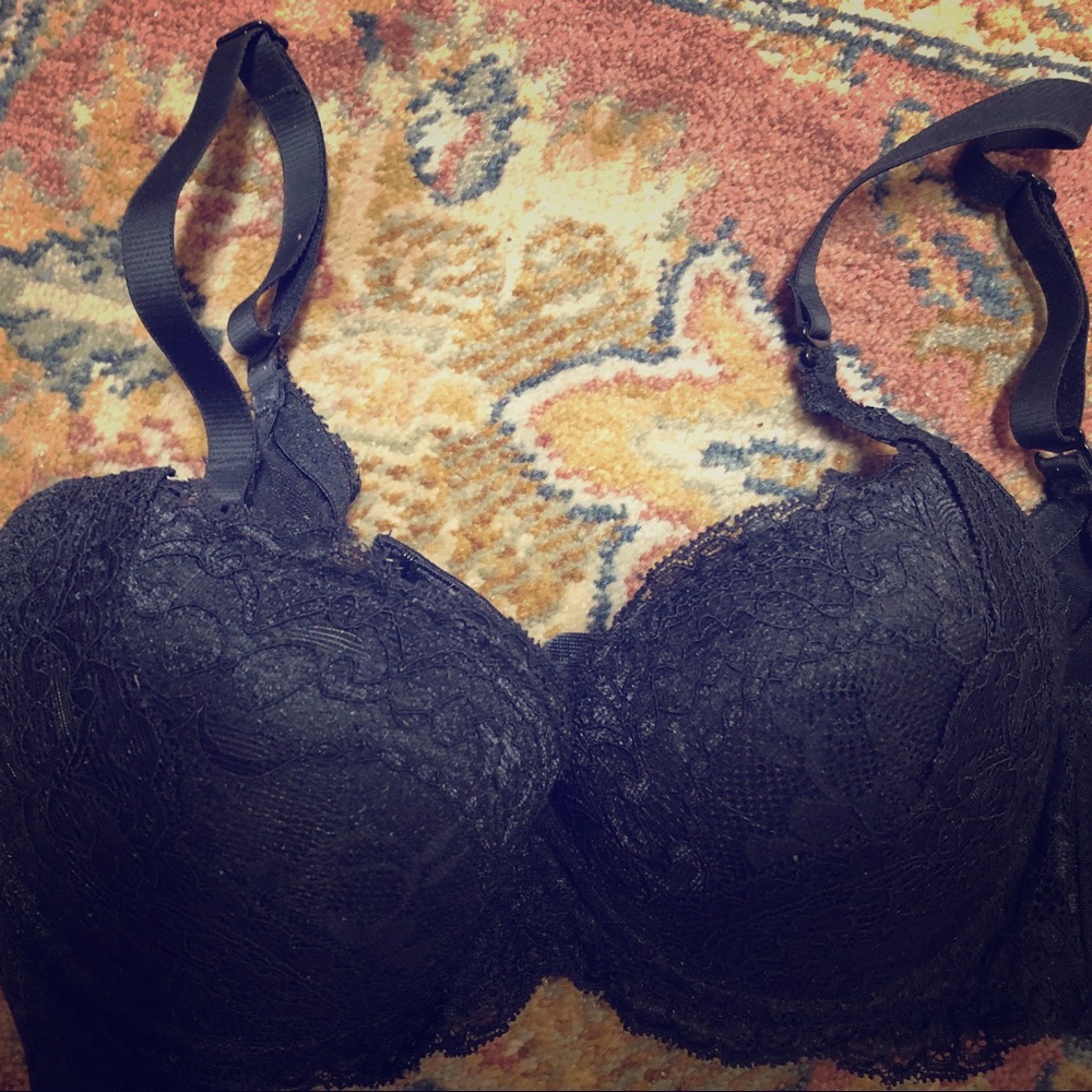 The Little Bra Company 30a black push-up bra XXS